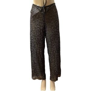 Zuliana Size Large Mesh Beachwear Pants, No Lining Lace Style Design Material.